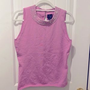 Woman’s INC sleeveless embellished sweater